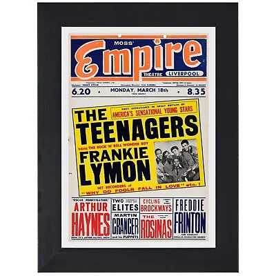 $12.99 • Buy   Frankie Lymon Doo Wop  Classic Rock 70s 60s 50s Concert Music Poster Framed 