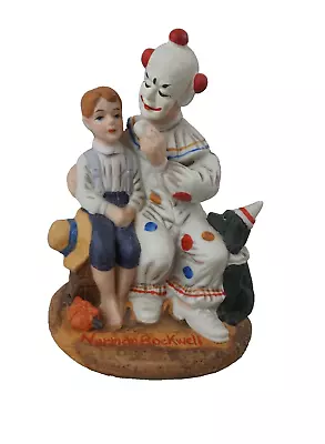 Norman Rockwell Porcelain Runaway With Clown And Dog  6  Figurine  • $16.99