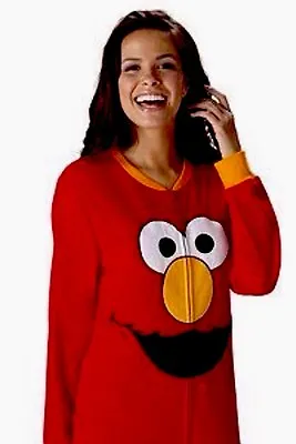 Sesame Street Elmo Footed Pajamas Footie Costume Fleece NWT L ALMOST GONE • $39.99