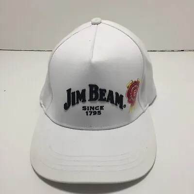 Jim Beam Hat Cap Snapback White Bourbon Logo Embroidery Alcohol Cap • $16