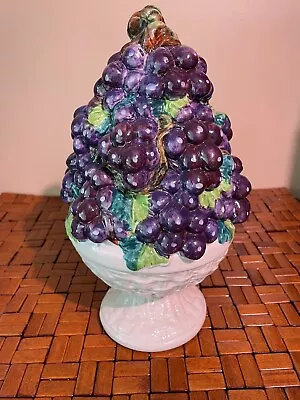 MCM Italian Majolica Ceramic Grape Topiary • $55