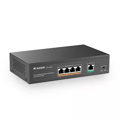 5 Port Gigabit Poe Switch With 4 Poe+ Ports 1000Mbps 78W Ieee802.3Af/At Unm • $44.99