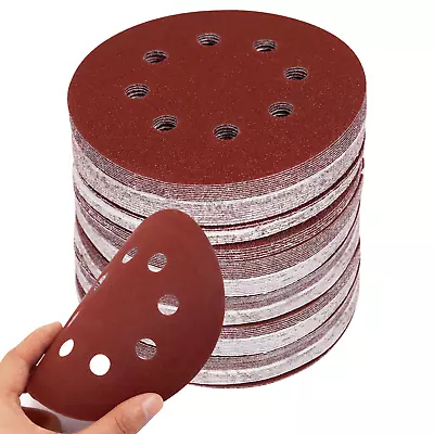 5  Sanding Discs 40 60 80 120 180 240 320 Grit Assorted Hook & Loop 8-Holes  • $16.79