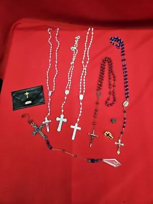 Lot Vintage Catholic Relics Rosaries Religious Items Crucifix Bible Cross Jesus • $9.99