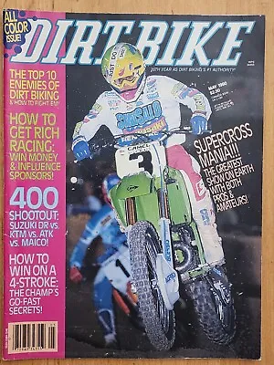 Dirt Bike May 1990 Vintage Motocross Magazine HOT PINK 400 Suzuki KTM ATK Maico • $9.98