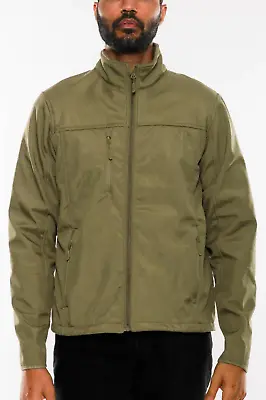 Men's Solid Soft Shell Storm Tech Jacket Coat | Zarnesh • $48