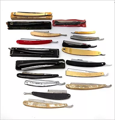 Vintage Lot - 18 Straight Razor Lot - Assorted - Germany Sweden - USA - • $24.99