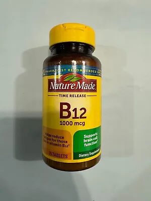 Nature Made Vitamin B12 1000 Mcg Time Release 75 Tablets EXP: 05/2025 • $10.50