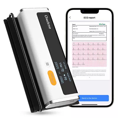 Upper-Arm Smart Bluetooth Blood Pressure Monitor With EKG ECG Heart Rate Monitor • $107.99