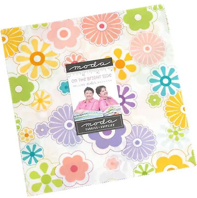 On The Bright Side Moda Layer Cake 42 100% Cotton 10  Precut Quilt Squares • $47.99