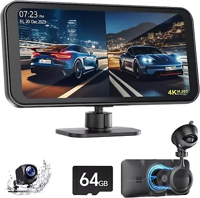 4K Dash Cam Apple Carplay/Android Auto 6.25'' Carplay Screen Voice Assistant • $59.99