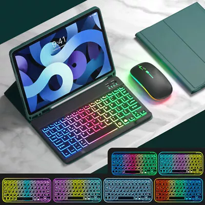 Backlit Keyboard Mouse With Case Cover For IPad 5/6/7/8/9/10th Gen Air 4 5th Pro • $51.89