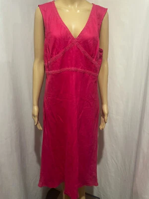$25 • Buy Jump Size 14?  Pink Lace Trimmed Linen Dress