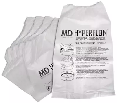 MD Central Vacuum Hyperflow Paper Bags 5-Pack (12-Gallon) • $39.99