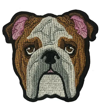 English Bulldog Patch Embroidered Iron-On Applique Canine K9 Pet Harness        • $4.95