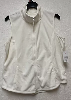 Made For Life Women’s Vest Cream Fleece Fitted Warm Lightweight Sz XL • $33