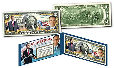 $14.95 • Buy BARACK OBAMA Official *44th President* Genuine Legal Tender US $2 Bill W/ Folio