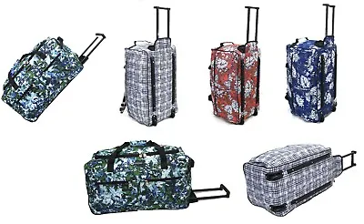 £25.99 • Buy 27  Wheeled Cabin Approved Bag Holdall Trolley Luggage Weekend Duffle Case Bag