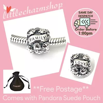 $53.10 • Buy NEW Authentic Genuine PANDORA Silver Love & Family Charm - 791039 RETIRED