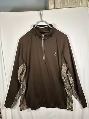 Browning Brown 1/4-zip Polyester Pullover Jacket Men’s Size L/G/G • $15.98