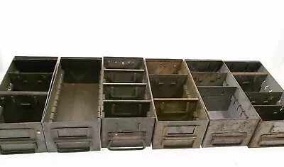 [Lot Of 6] Vintage Industrial Parts Drawers Military Green Retro Steampunk • $49.99