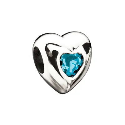 MISS CHAMILIA Sterling Silver Heart Birthstone-SEPTEMBER Bead Charm Retired New! • £7.99