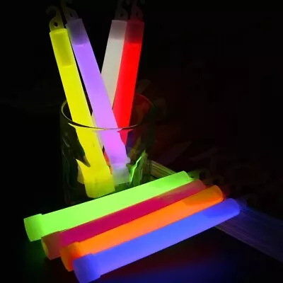 Lot Of 50 PCS - Glow Sticks 6in/size (RED YELLOW GREEN BLUE WHITE) • $41.99