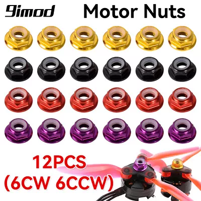 12pcs M5 4.5mm Nuts CW CCW Self-Locking Lock Nuts For RC FPV Racing Drone Motor • $8.71