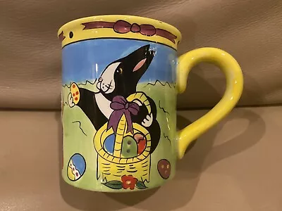 Vintage 2001 Catzilla Candace Reiter Easter Bunny Cats Large Coffee Mug Cup • $9.99