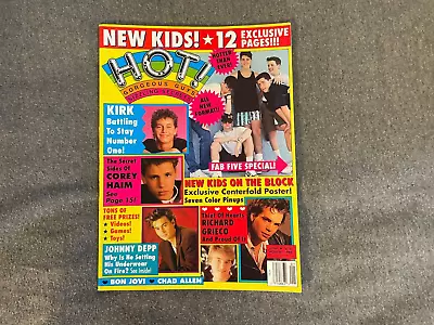 Hot Magazine Holiday 1989 New Kids On The Block Madonna Johnny Depp Bon Jovi • $39.99