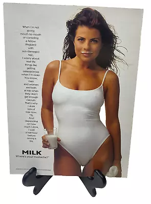 Yasmine Bleeth  Milk Mustache?  Professionally Mounted And Ready To Frame!! 1996 • $7.95