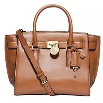 Michael Kors MK Luggage Brown Leather Medium Hamilton Traveler Bag • $100