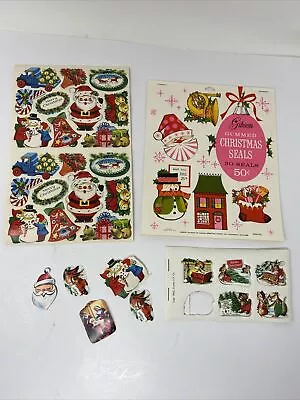 Over 100 Adorable Vintage Christmas Seals Stickers Gibson Eureka S.P. Co. Unused • $69.99