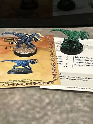 WOTC Painted HORNED FELLDRAKE Chainmail 28mm Pathfinder Frostgrave AD&D OOP X2 • $16.99