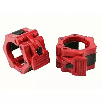 Body Iron Olympic Barbell Snap Locks (Red) • $25