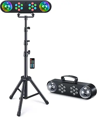 DJ Lights With Stand Party Bar Light Set Mobile Stage Lighting System Sound Acti • $115.85