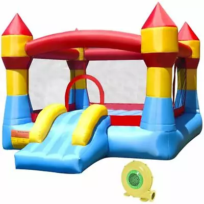 Inflatable Bounce House Castle Jumper Moonwalk Playhouse With 480W Blower Gift • $309.59