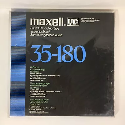 Maxell UD 35-180 N Professional Grade Tape NOS 10.5 Reel-to-Reel Vintage SEALED • $150