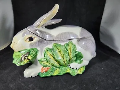 Vintage Italian Mottahedeh Bunny Rabbit Tureen 8.5”x6”x5.5  • $119.95