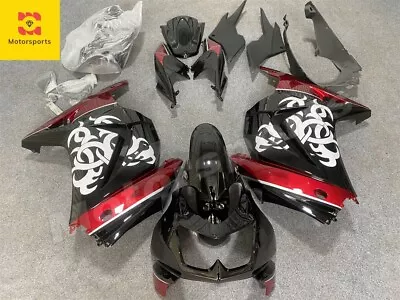 Black Red Fairing Kit For 2008-2012 Kawasaki Ninja 250R EX250 ABS Injection Body • $450.79