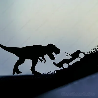 Jurassic Mini T-Rex Dinosaur Decal Easter Egg Car Vinyl Sticker Windshield  • $3.67