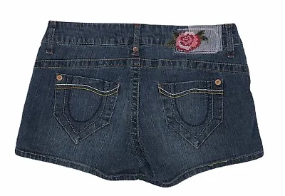 Free Style Women's Revolution Denim Junior's Jean Shorts Flower Rose Size 5 • $10