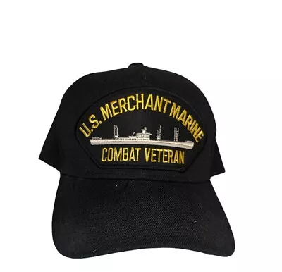 US Navy US Merchant Marine Combat Veteran Men's Patch Cap Hat Navy Blue • $12.99