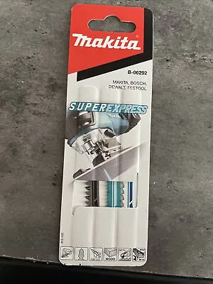 Makita B-06292 Mixed Jigsaw Blade Set 3PC Wood Metal T-shank Fits Bosch Dewalt.. • £4.35