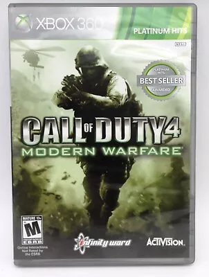 Call Of Duty 4 Modern Warfare Microsoft Xbox 360 Game 2010 Manual Case Included • $10.99