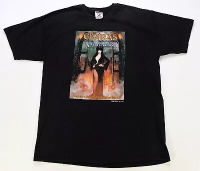 Rare Vintage Elvira's Nightmare Haunted House 2000 T Shirt 90s 2000s Horror SZ L • $99.99