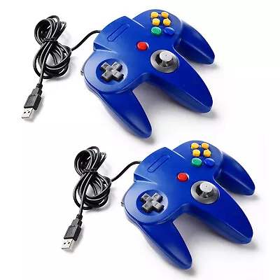 $36.77 • Buy 2x N64 USB Gaming Controller Retro N64 Bit PC Game Pad Joystick For PC Mac AU