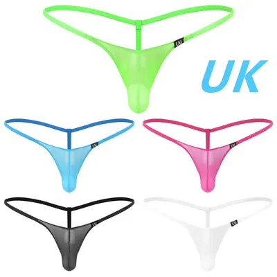 UK Sissy Men's Bulge Pouch G-String Low Rise Thongs Sexy Lingerie Underpants  • £6.89