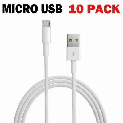 10x Pack Micro USB Fast Charging Cable Cord For Samsung Android Phone Charger • $6.99