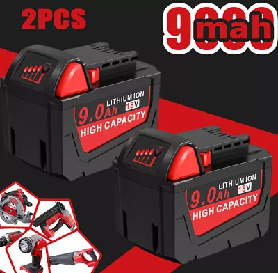 2PCS For Milwaukee For M18 Lithium 9.0 AH Extended Capacity Battery 48-11-1860 • $29.99